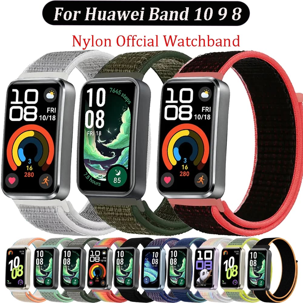 Cinturino in nylon Solo Loop per Huawei Band 10 9 8 Sport Comodo braccialetto traspirante Cintura di ricambio Accessori Correa