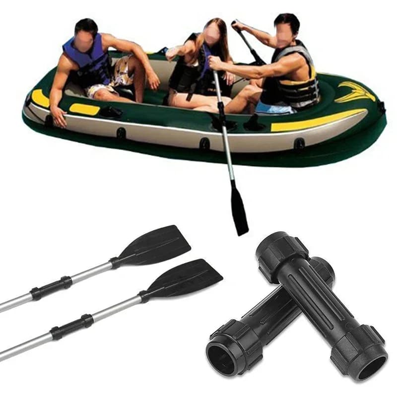 2 pezzi kayak pagaia barca remi canoa pagaie palo tubo tubo 28mm connettori accessori kayak plastica nera universale marina
