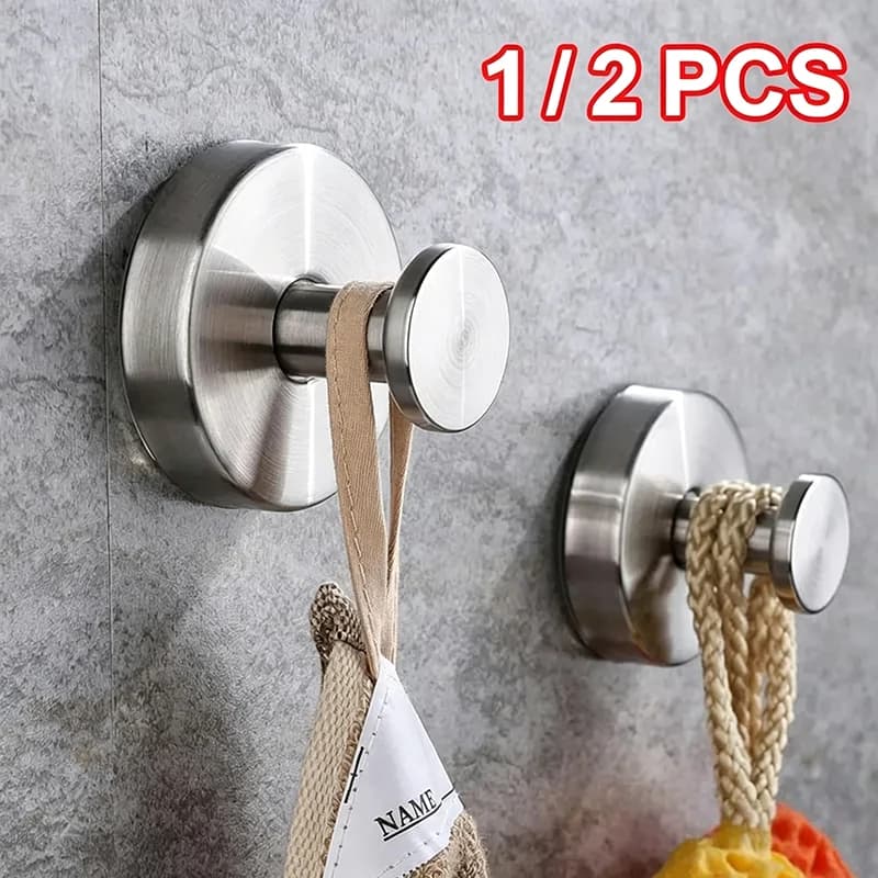 1/2PCS Vacuum Suction Cup Hooks Punch Free Bath Sucker Hook Wall Hook Hanger Glass Kitchen Bathroom Hooks for Towel Handbag