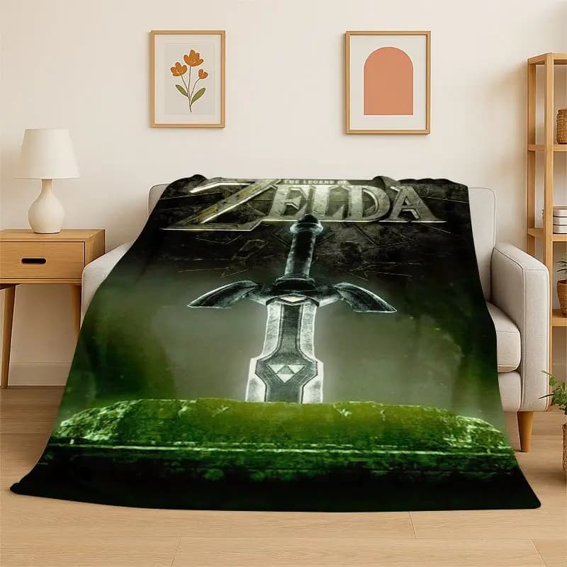 Classic Z-Zelda Cartoon Games Soft Flannel Throw Blanket,Cozy Blanket for Bed,Couch,Sofa,Bedroom,Living Room,Picnic Camping
