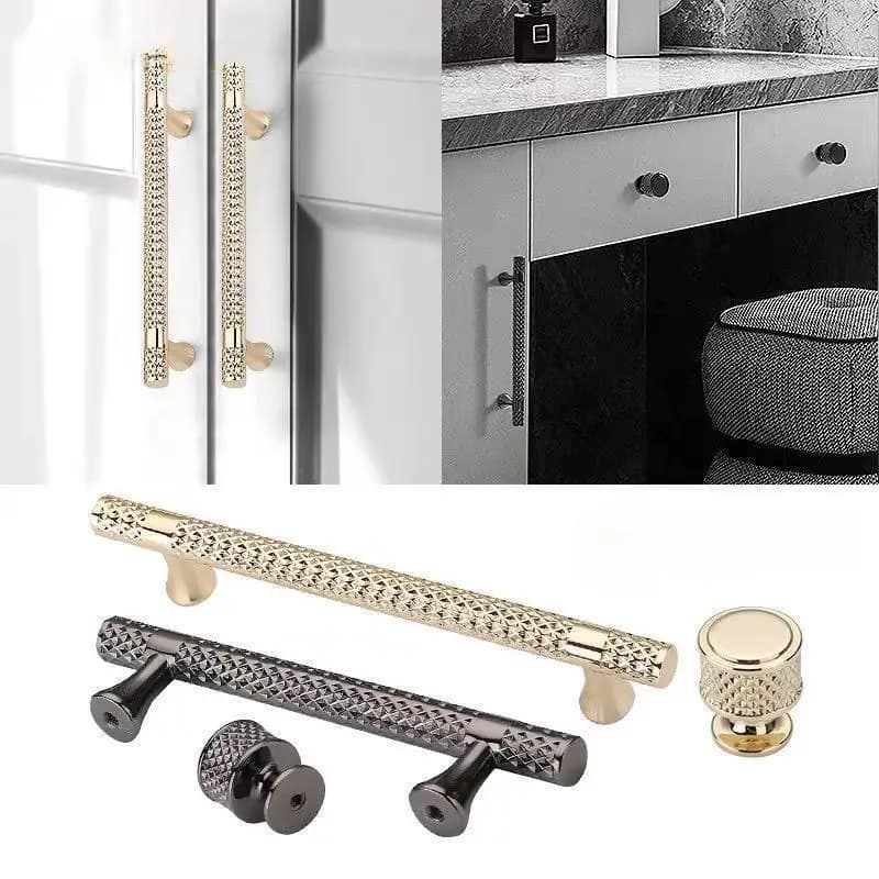 Maniglie per mobili da cucina Nordic Simplicity - Maniglie per guardaroba in oro brillante di lusso leggero, pomelli per cassetti monoforo per mobili di fascia alta