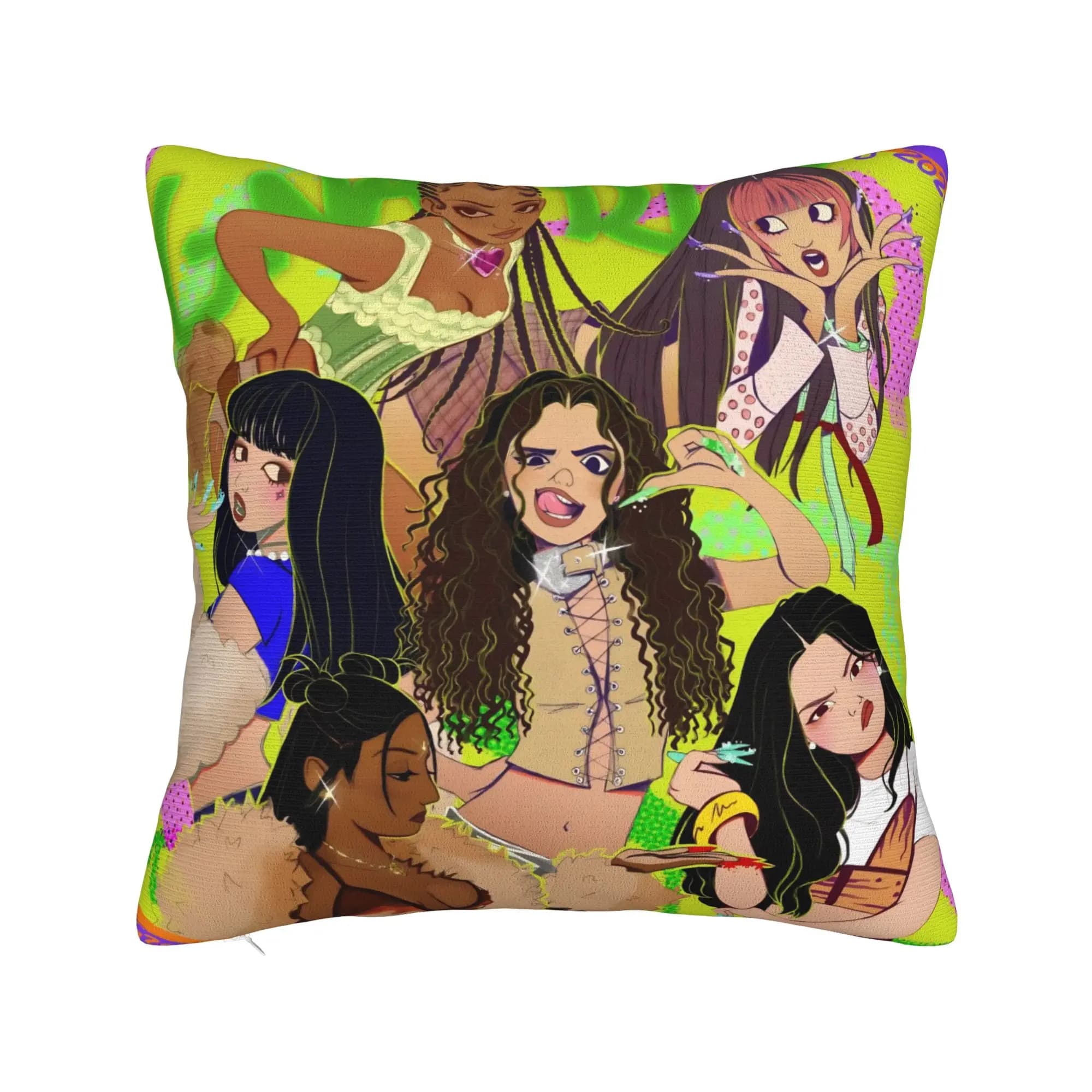 Katseye Kpop Girl Pillowcase Soft Polyester Cushion Cover Decoration Throw Pillow Case Cover Home Drop Shipping 45X45cm