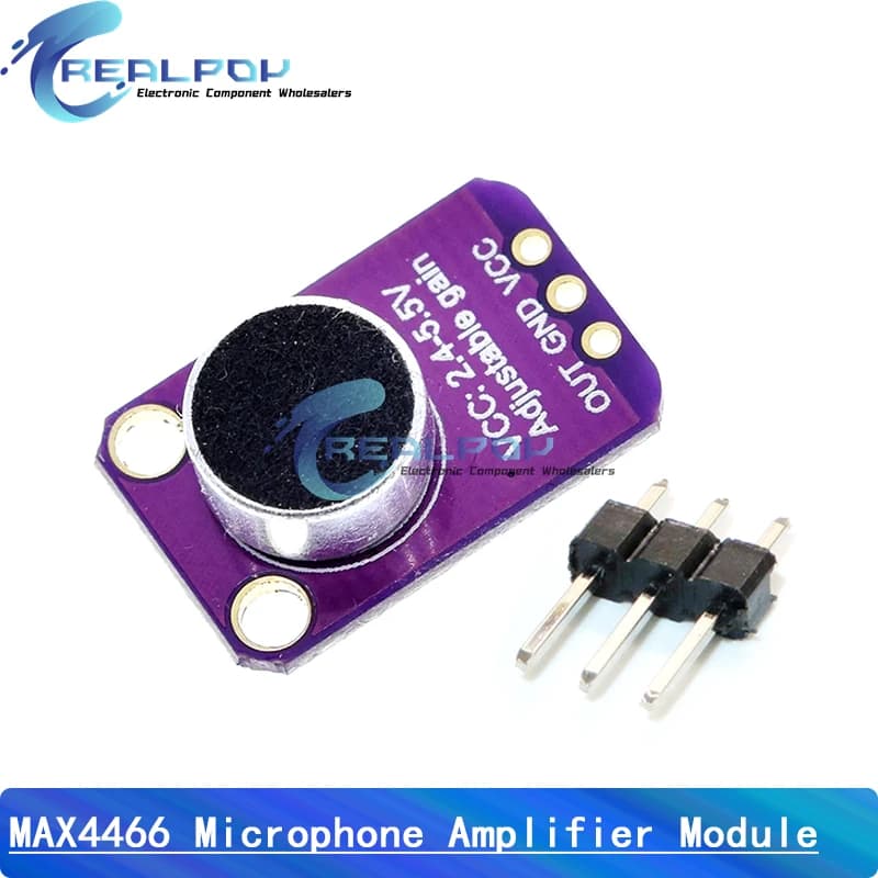 GY-MAX4466 MAX4466 module electric microphone amplifier gain adjustable GND vdc 2.4-5V amplifier card DC for Arduino