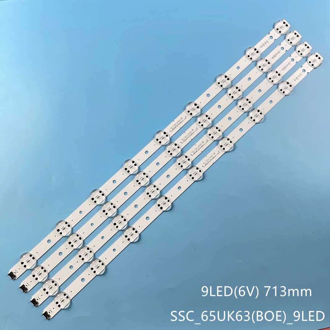 4 PCS Striscia di Retroilluminazione A LED per 65UK6300 65UK6400 65UK6470PLC 65UK6400PLF 65UK6300PUE SSC_65UK63_9LED_SVL650A95 EAV64013801