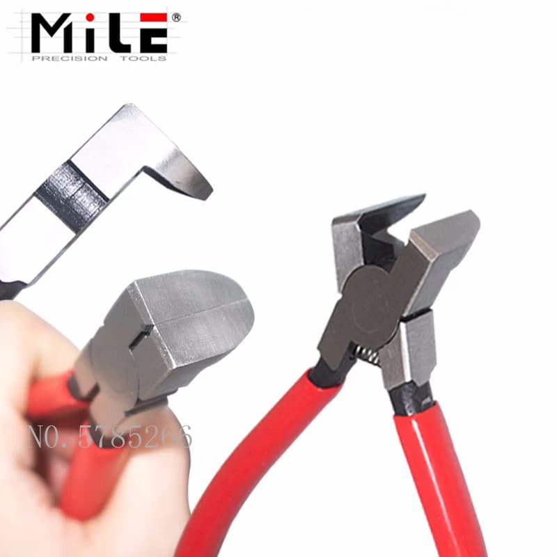 Pinza per ugello ad angolo retto Pinza da taglio superiore di precisione elettronica Forbici piatte da 90 gradi Pinza diagonale modello in plastica da 6 pollici