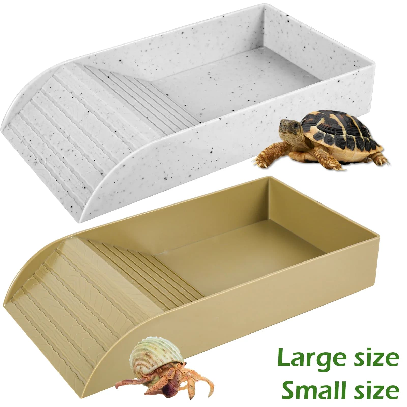Tartaruga Rampa antiscivolo Piattaforma Rettile Piatto di cibo Acqua Ciotole per alimenti Piscina Habitat Vasca da bagno riutilizzabile Acquario Serbatoio Decorazione Animale domestico