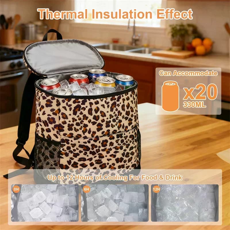 Zaino Termico Isolato per 20 Lattine - Zaino Frigo Impermeabile Leggero per Viaggi, Campeggio, Spiaggia, Pranzo