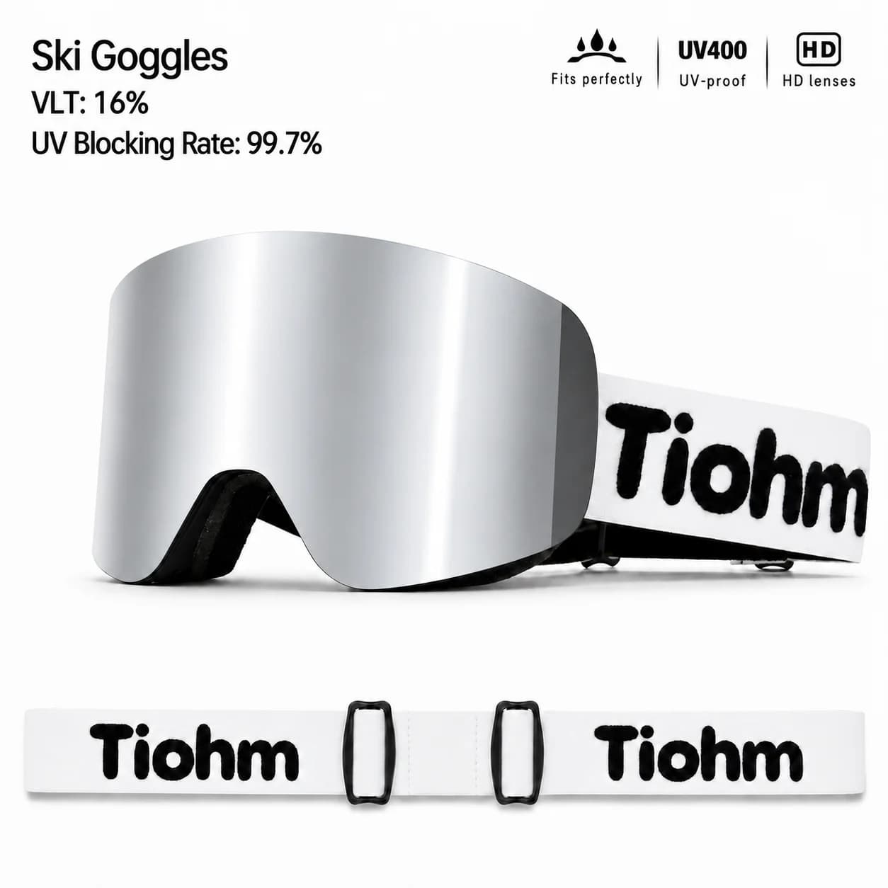 High Quality Magnetic Flip Double-Layer Anti-Fog Ski Goggles, Outdoor Sports Optical Protective Eyewear for Skiing & Snowmobilin