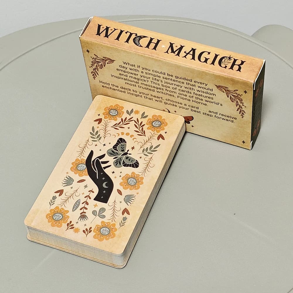 10.3*6 cm Witch Magick Oracle Deck 40 carte di ispirazione con parole chiave