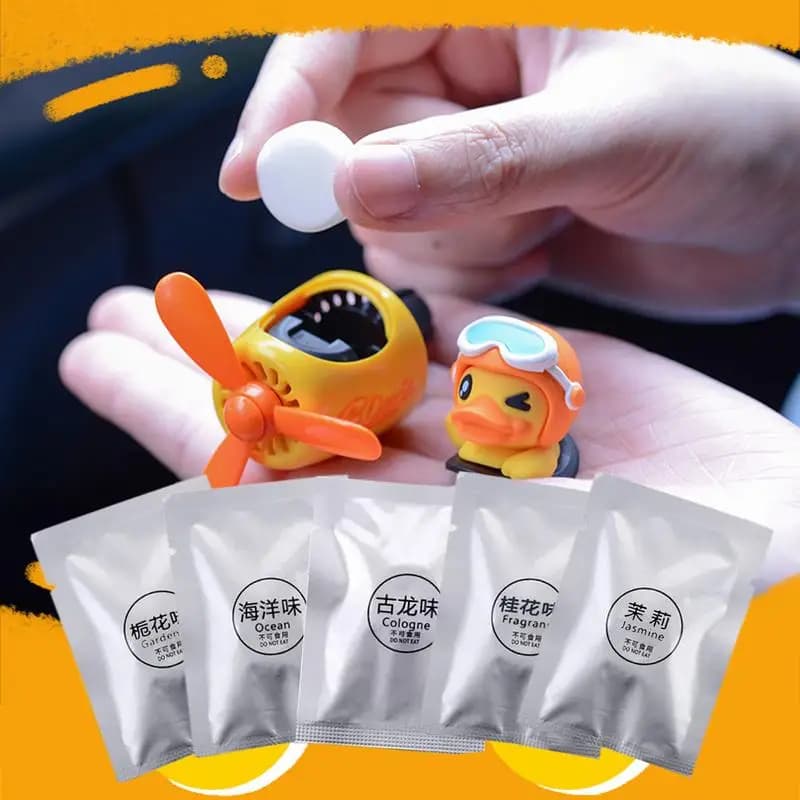 Car perfume tablets Deodorant for rechargeable car Fragrant tablets for spare car Five perfumes available Multifunctional Gift