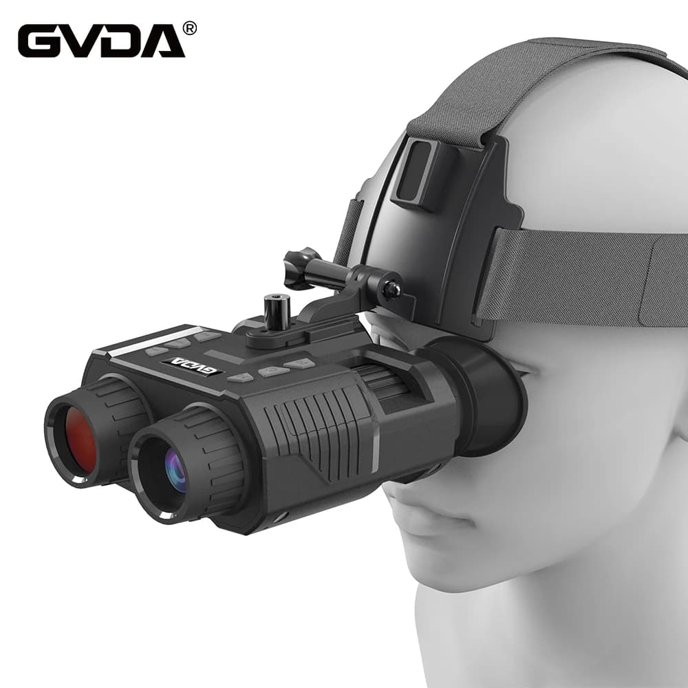 GVDA Binocolo per visione notturna a infrarossi Dispositivo per occhiali per caccia Telescopio da campeggio Zoom 8X Portata per visione notturna montata sulla testa