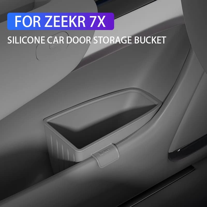 Scatola portaoggetti per porta Per ZEEKR 7X Secchio portaoggetti in silicone Conservazione per ombrelli Bidone della spazzatura multifunzionale Accessori interni per auto