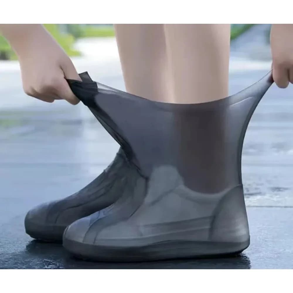 1 pair of latex waterproof shoes, lip-resistant rubber rain boots, shoe covers, outdoor rainy days accessories