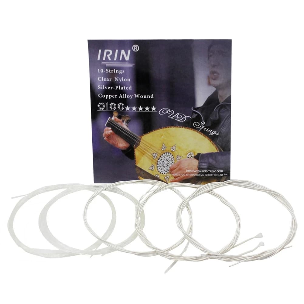 Clear Nylon Silver Plated Copper Alloy Oud Strings Set Replacement Accessory