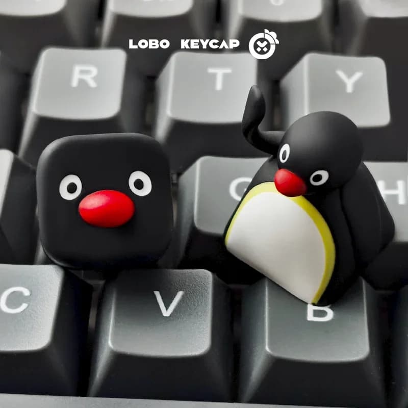 Kawaii Penguin Anime Keycap Resin creativity Mechanical Keyboard Accessories Keycap ESC Replacement Keyboard Decor OEM R4 Gifts