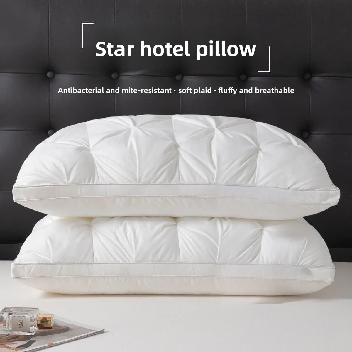 Cuscini comodi per dormire Cuscino per hotel Cuscino tridimensionale morbido lavato bilaterale in tinta unita Cuscini per dormire