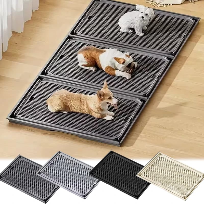 Tappetino per lettiera in plastica resistente per conigli e piccoli animali con grill/tappetino per lettiera per gatti domestici Tappetini impermeabili a doppio strato Tappetino per lettiera per animali domestici