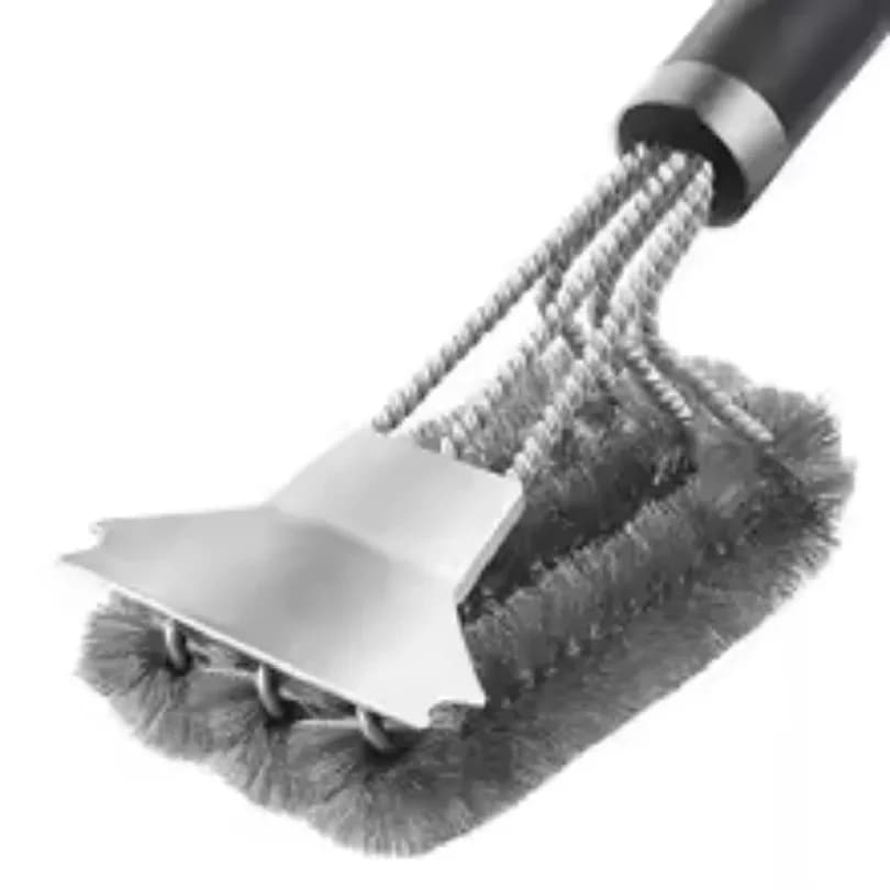 Safe Grill Brush and Scraper with Deluxe Handle Grill Cleaner Brush Stainless Steel Bristle Grill Brush