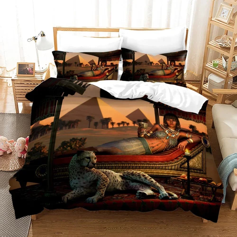 Model leopard black panther Comfortable duvet pillow Federa Bed linens Decorating bedroom for children Home textiles