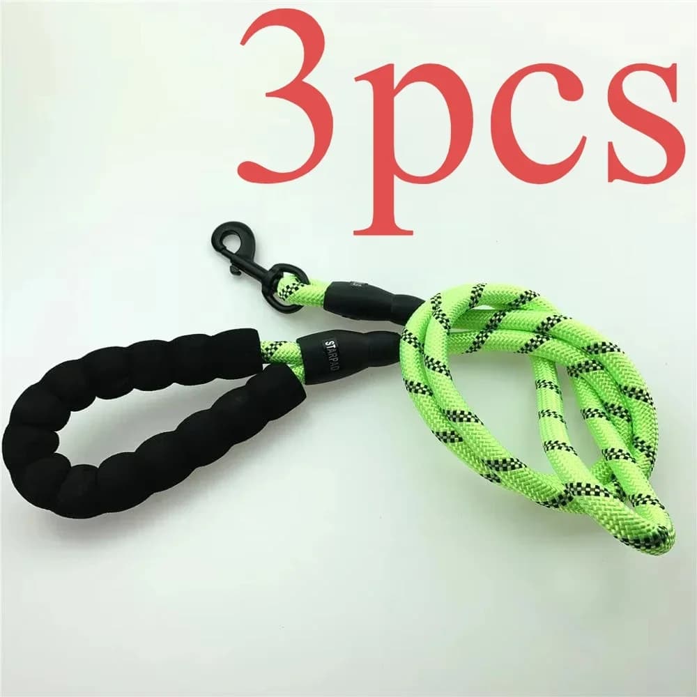 3pcs for Pet Supplies Reflective Round Rope Nylon Braided Leash for Dogs