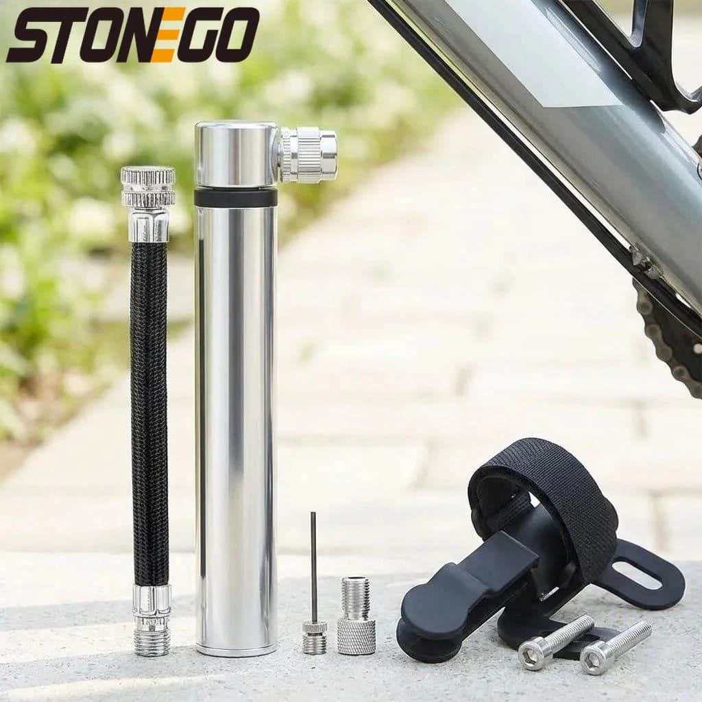 Pompa per Bicicletta Portatile Mini 120 PSI ad Alta Pressione per Valvole Presta e Schrader, Gonfiatore Ultraleggero per Pneumatici, Design Compatto
