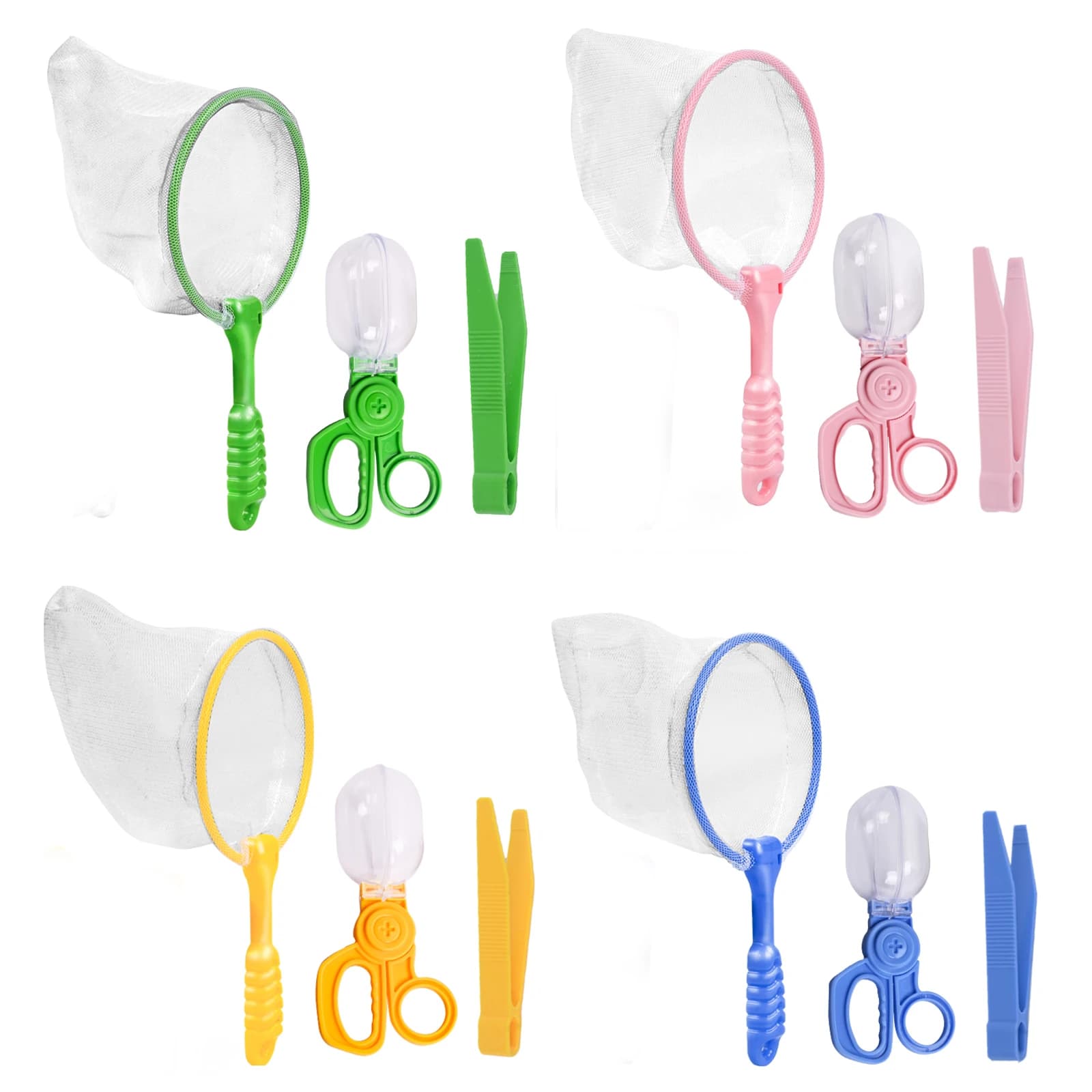 Forbici per insetti per esplorazione naturale all'aperto per bambini Clip per insetti Trappola per farfalle Clip per insetti Pinzette Giocattolo per la pesca con rete per insetti