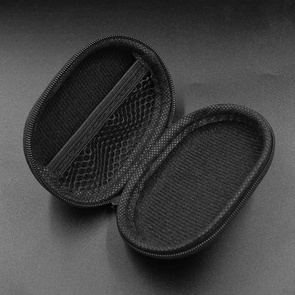 Custodia per auricolari KZ Custodia per cuffie di forma ovale Borsa da viaggio Tasca protettiva antipolvere con cerniera per cuffie