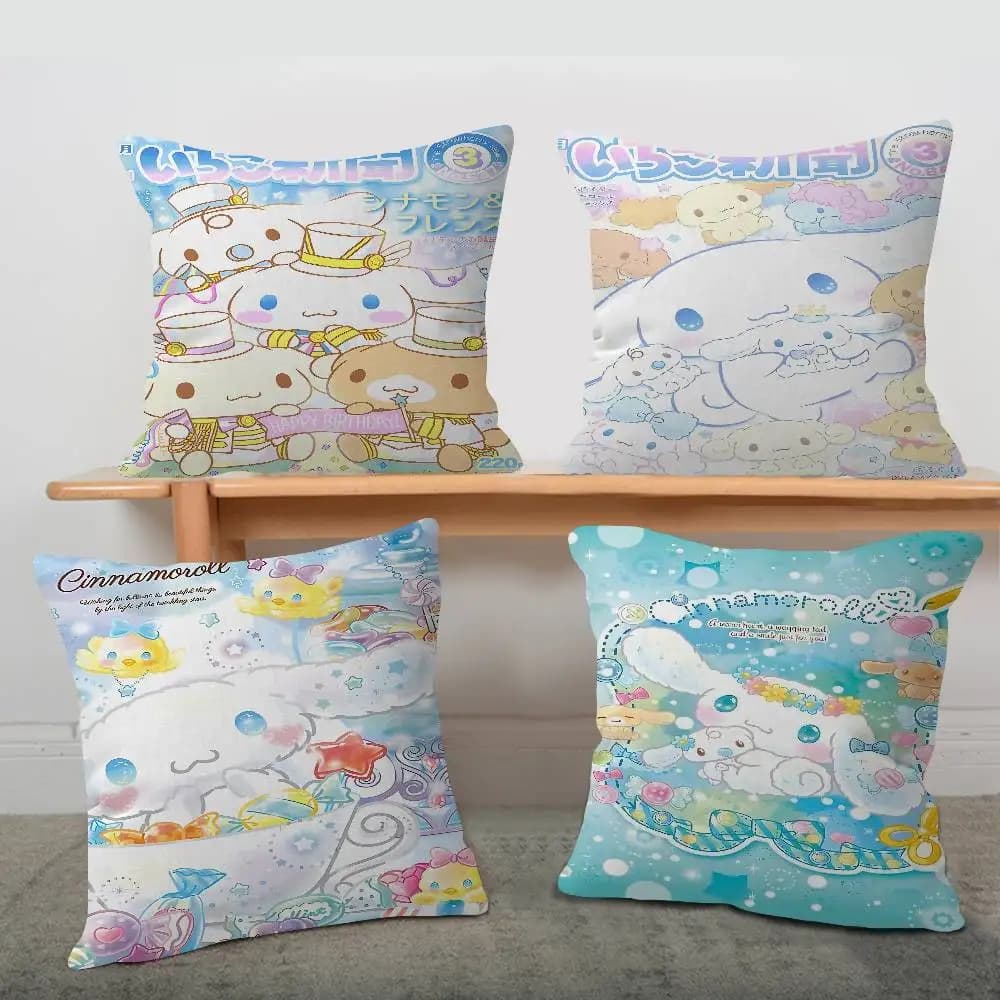 C-Cinnamoroll Cartoon Cute 45*45cm Fodera per cuscino Fodera per cuscino decorativa Fodera per cuscino per divano