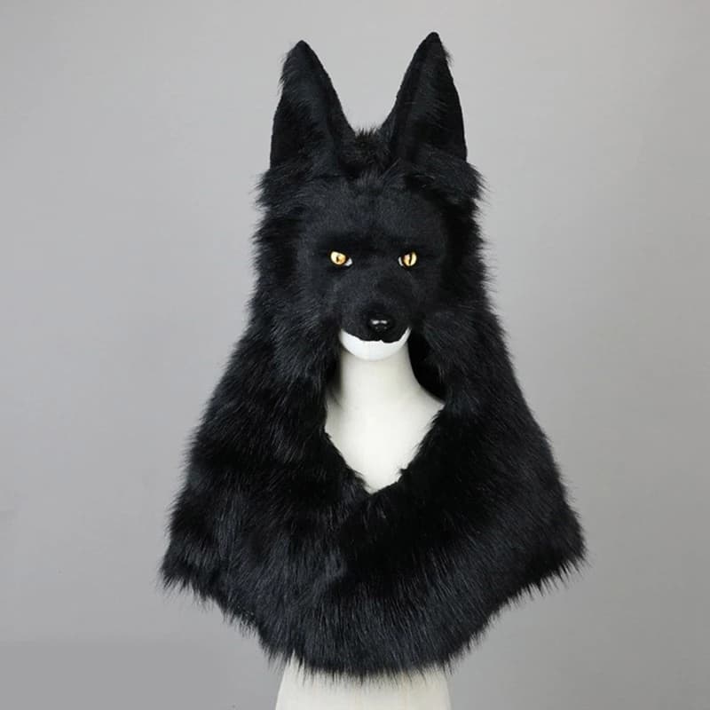 Anime Plush Hat for Women Men Comics Show Wolf Head Hat Headgear Outdoor Sport Hat Cold Weather Windproof Hat Headwear