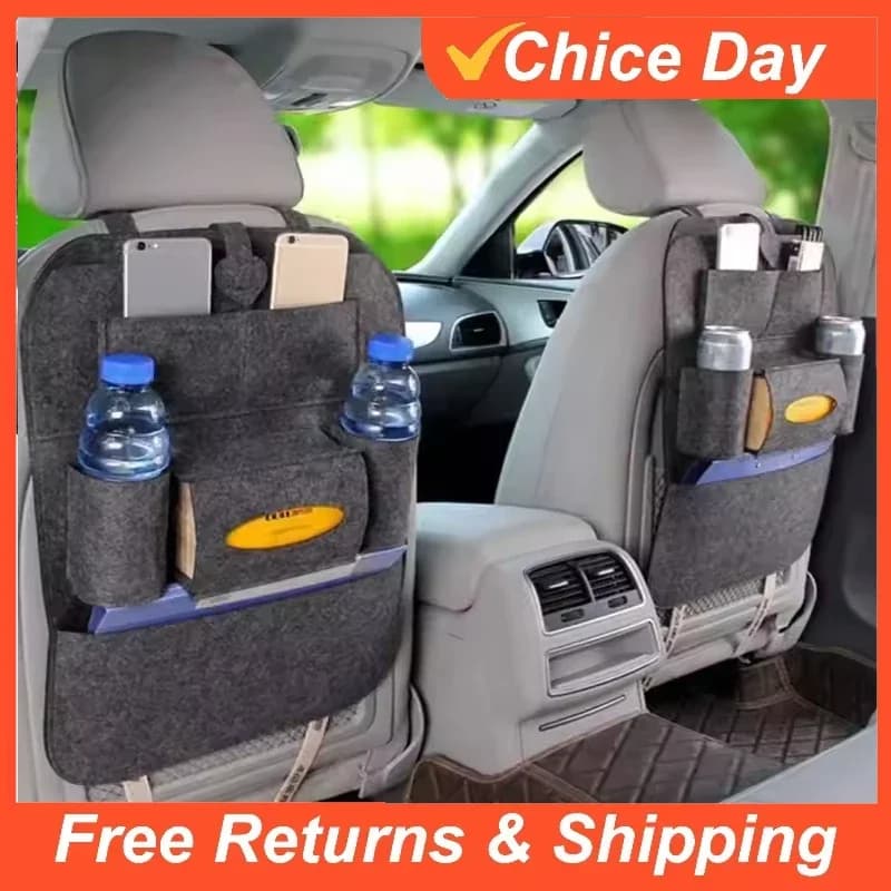 Borsa portaoggetti per schienale per seggiolino auto Organizzatore in feltro Custodia per sedia per veicolo Borsa portaoggetti per sedile posteriore per automobile Vendite dirette Amagi