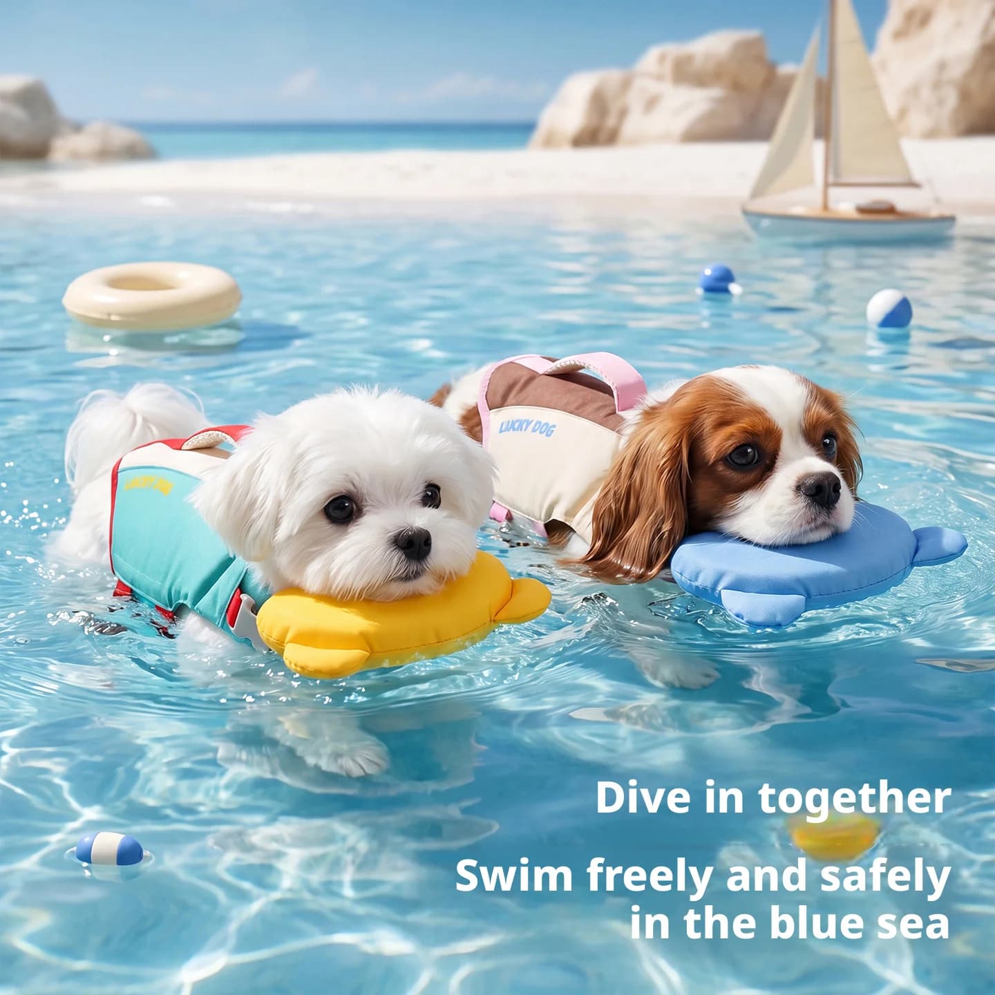 Summer Dog Life Jacket Portable Super Large Buoyancy Swimming Suit Small And Medium-Sized Dog Clothing