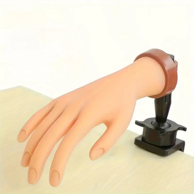 Mano Finta per Nail Art, Modello Protesico Flessibile e Morbido in Plastica, Strumento per Pratica di Manicure e Esposizione
