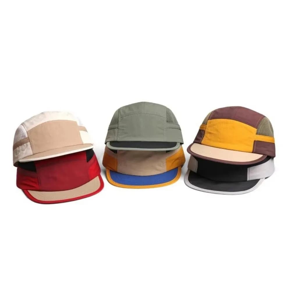 Casual 5 Panel Baseball Caps Mesh Breathable Quick Dry Hat Nylon Daily Wear Duckbill Cap Outdoor Sports