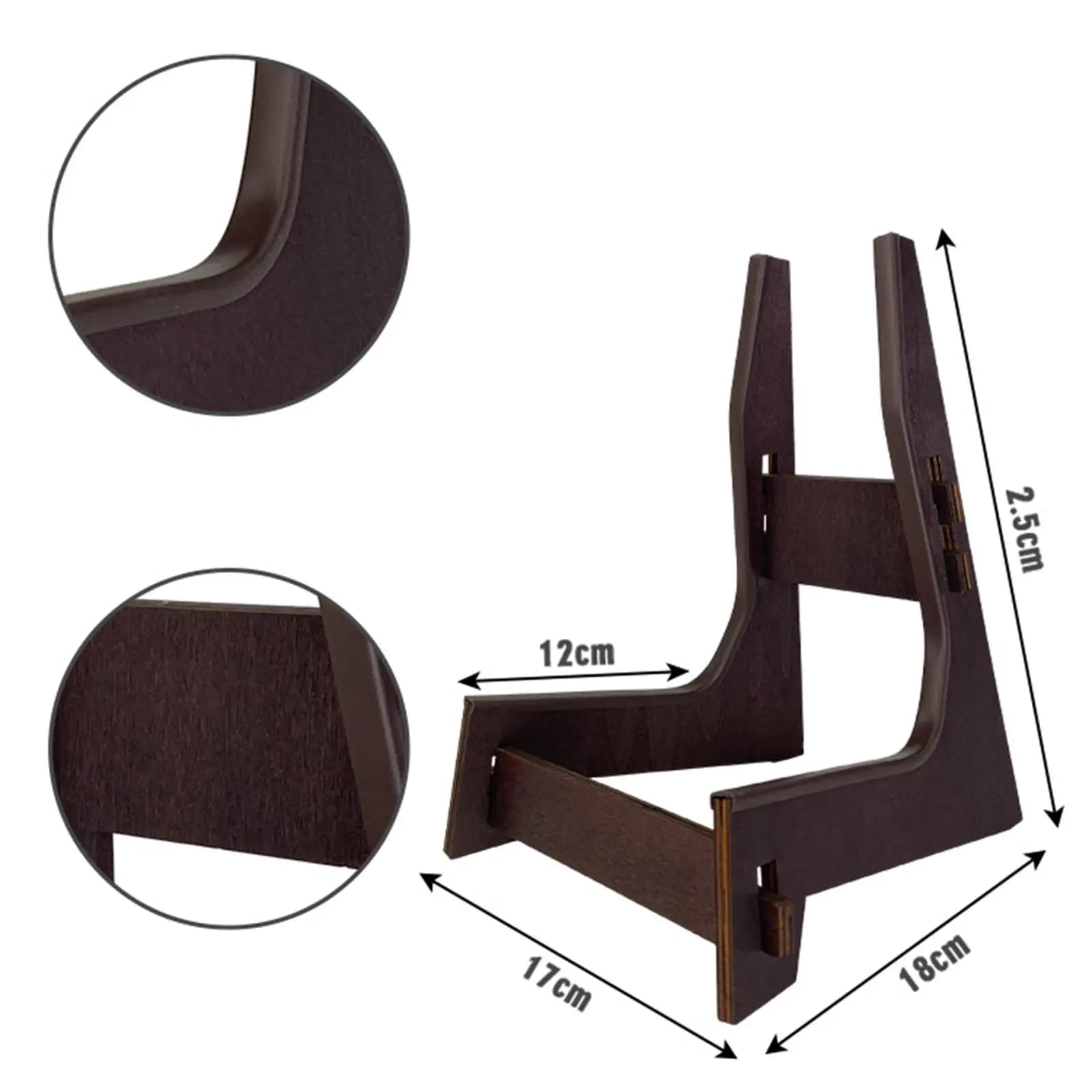Supporto Portatile Staccabile in Legno per Ukulele, Chitarra, Basso Acustico ed Elettrico, Antiscivolo