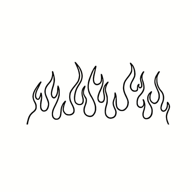 1pc Minimalist Black White Flame Vinyl Sticker Waterproof Decal Car Motorcycle Bike Helmet Auto Exterior Styling Parts Decor