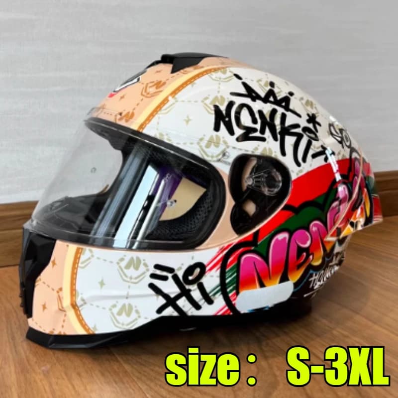 Casco Integrale per Moto Certificato ECE, Caschi da Motocross per Uomini e Donne Adulti, per Strada e Touring