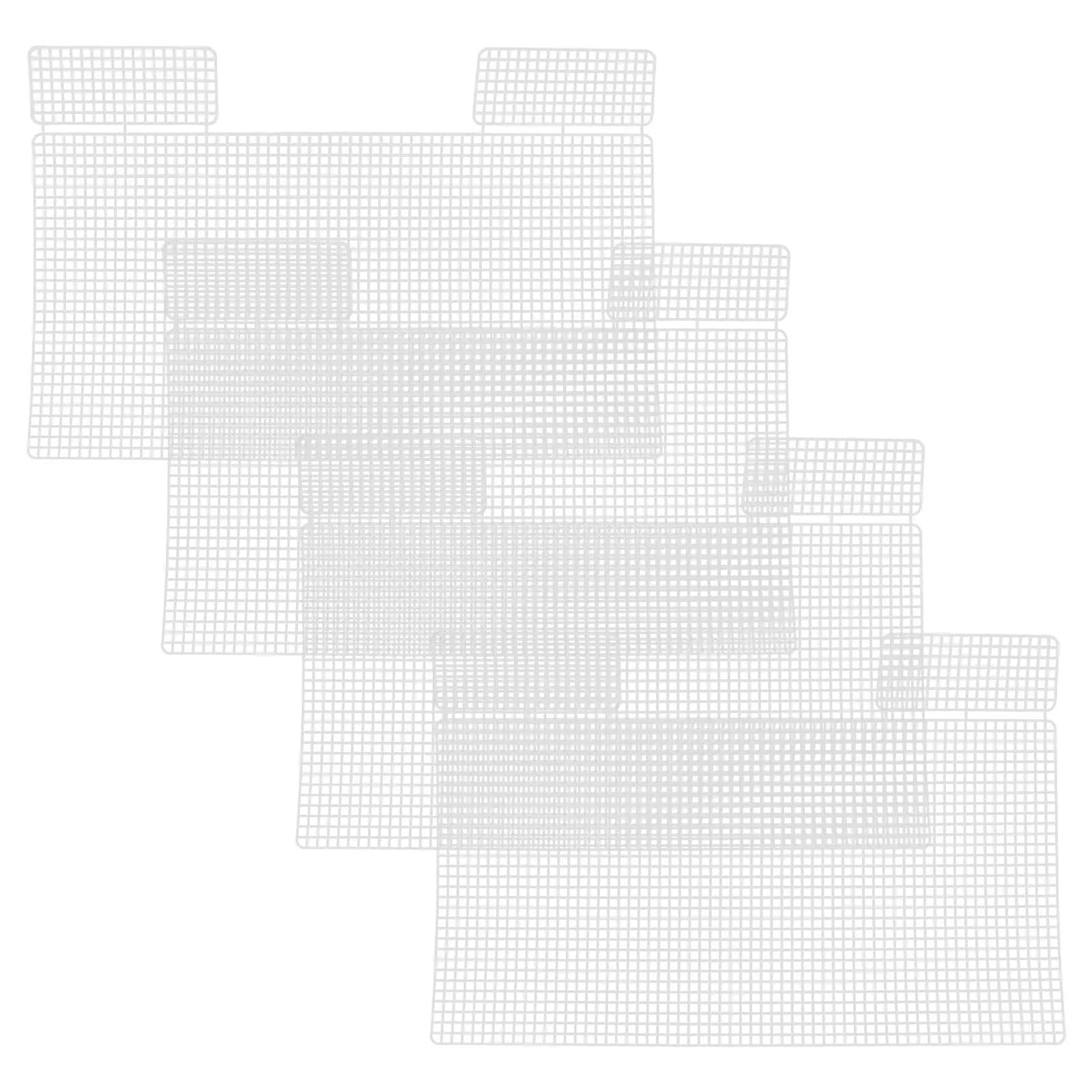 4 Pcs Crochet Materials for Bag Making Supplies Embroidery Project Kit Craft Mesh Bags Diy Plastic