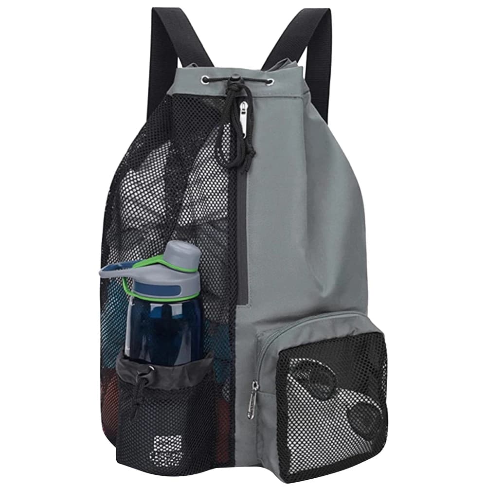 Zaini sportivi con coulisse, zaini da spiaggia con tasche impermeabili, rete rinforzata, leggeri e comodi per gli sport all'aria aperta