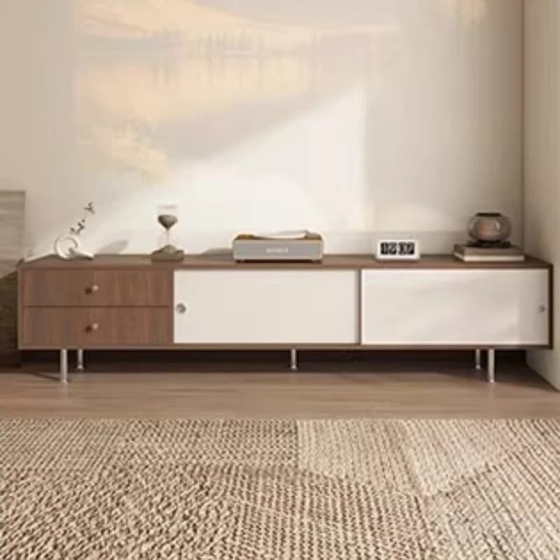 Mobili TV in Legno Massello, Supporti TV da Terra per Camera da Letto e Soggiorno, Durevoli e Alti, Arredamento Domestico ZY40DSG