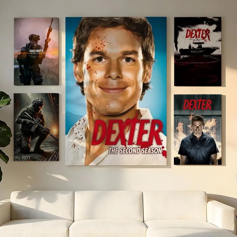 Quadro su Tela con Calligrafia di Michael C. Hall da Dexter, Stile Moderno, Cornice Interna, Decorazione Murale