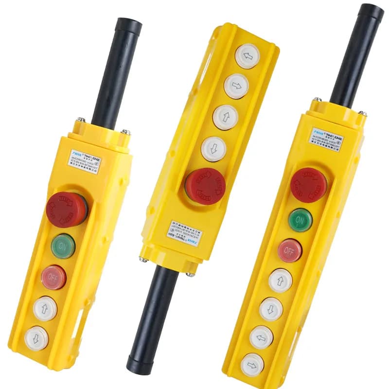 TNHA1 COB-61 61H 62 63 Marchio di freccia Interruttore di controllo della gru a prova di pioggia Pulsante di sollevamento Maniglia di funzionamento del paranco elettrico con ripristino automatico