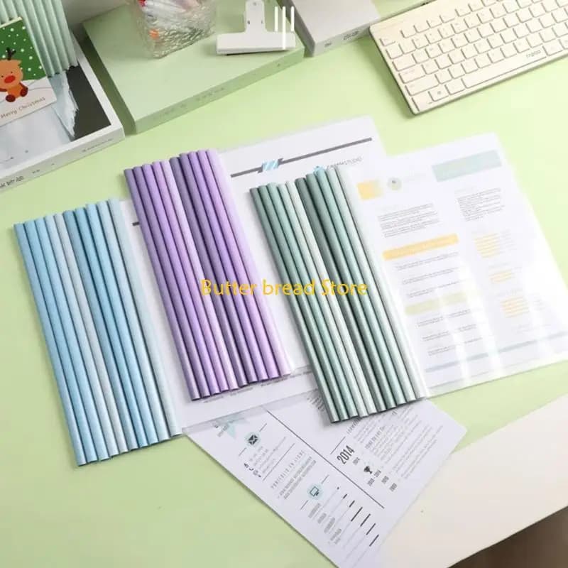 W89C 10Pcs Binder Paper Protector, Clear Report Folders for Resume File Documents