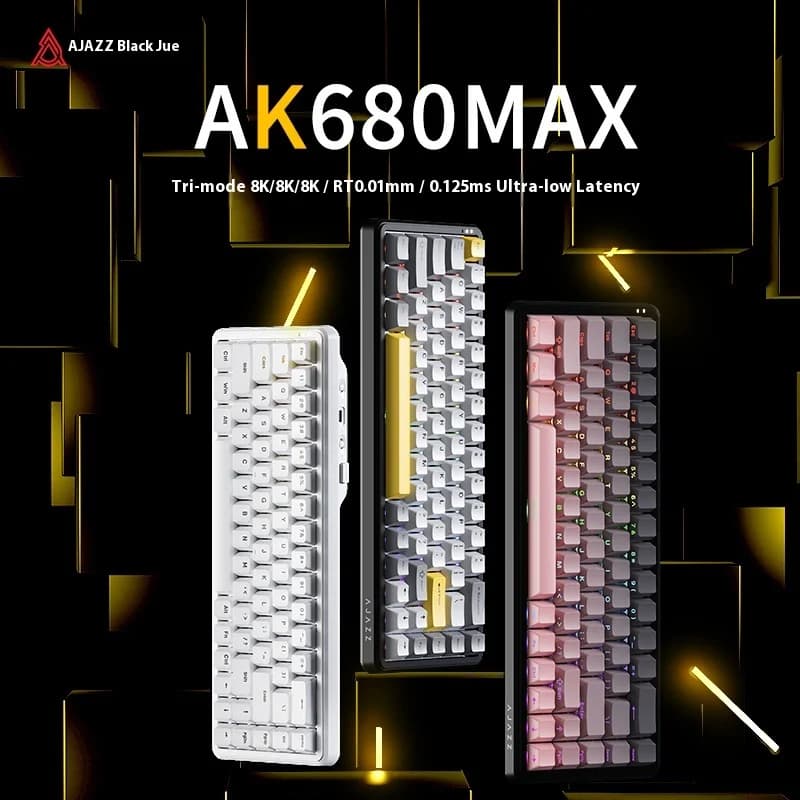 Heijue Ak680max Magnetic Axis Wired and Wireless Mechanical Keyboard Contour Line Game The third keyboard for simulated examination