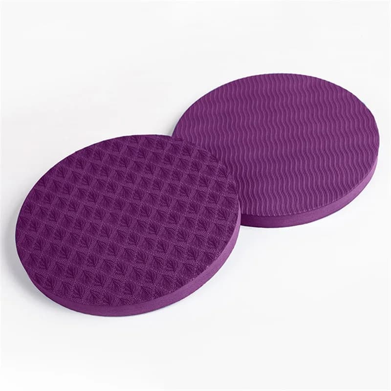 2 pcs/set portable small round knee pad yoga pad support flat pad elbow knee protection wrist anti slip yoga sport fitness mat