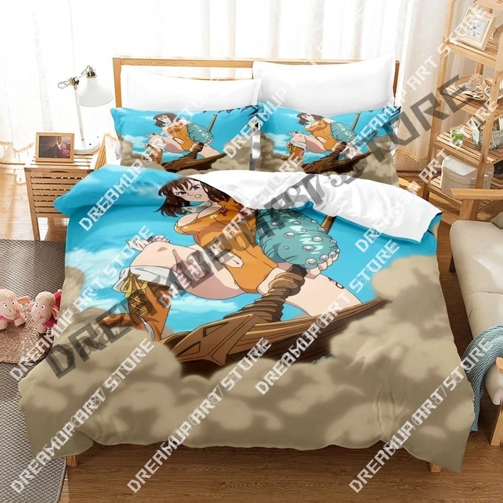 3D Print The Seven Deadly Sins Diane Bedding Set Single Twin Full Queen King Size Bed Set Aldult Kid Bedroom Duvetcover Sets