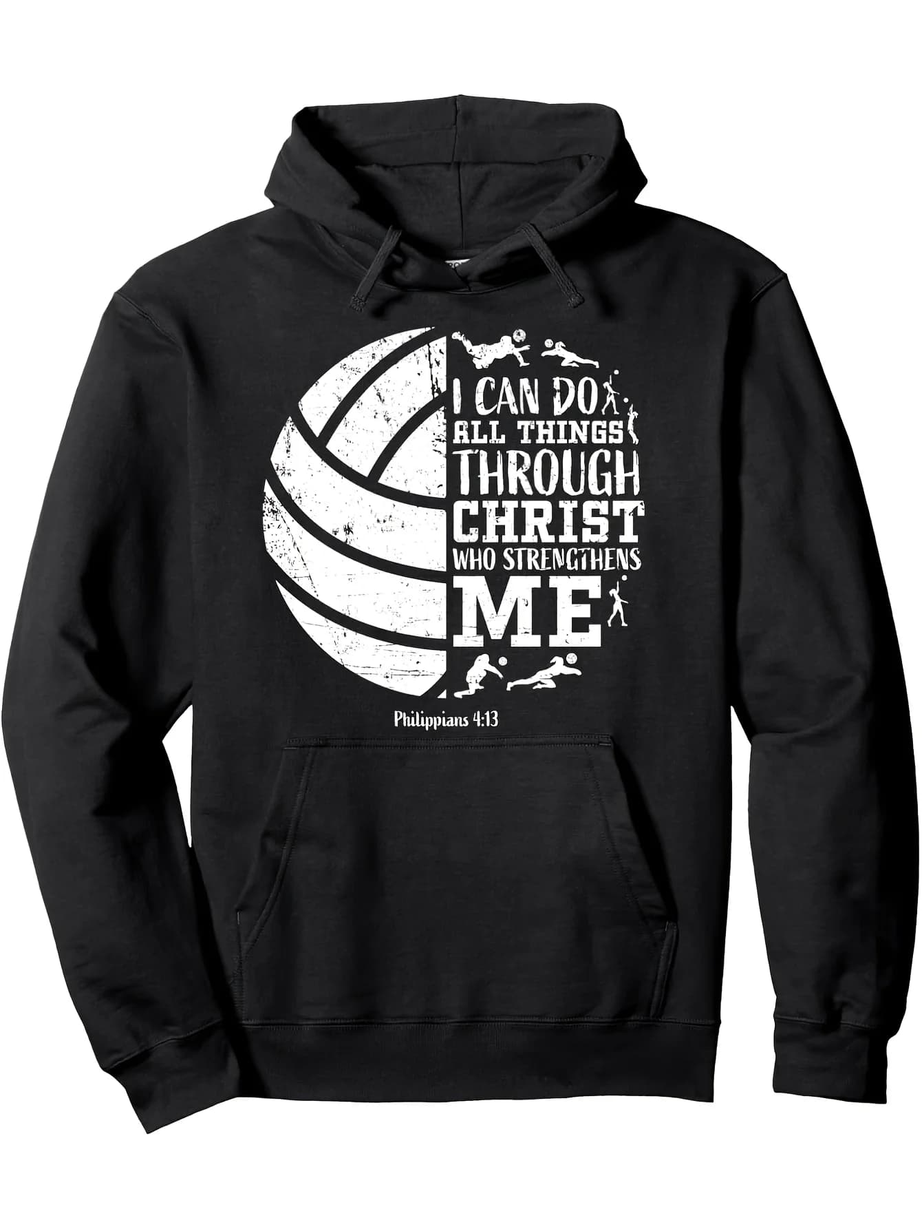 Hoodie for Volleyball enthusiasts - Filipino Versetto 4:13, Unisex Feet for Couples, Church/Palestra Clothing