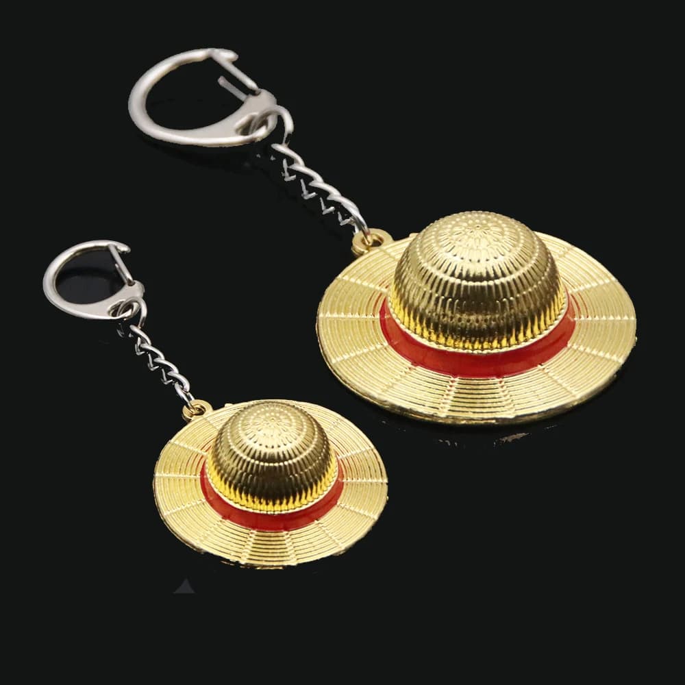 Classic Soul Keychain Straw Hat Pendant Metal Keychain for Fan Keychain cosplay Jewelry Accessories