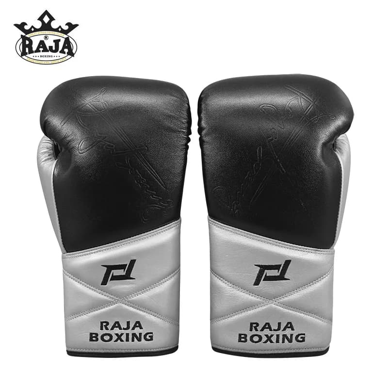 Boxing Gloves RAJA Premium kangaroo leather Professional MMA Muay Thai Boxing Sack Kickboxing Gloves Sparring Training Gloves