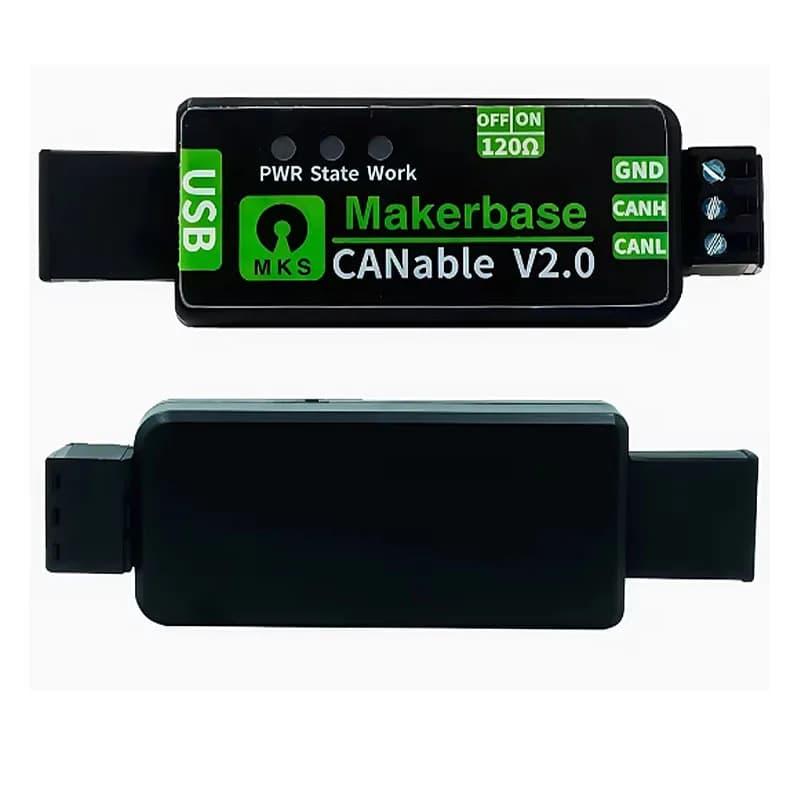 USB-CAN Makerbase CANable 2.0 adapter with case, CANFD analyzer Slcan SocketCAN CANdleLight Klipper for Raspberry Pi