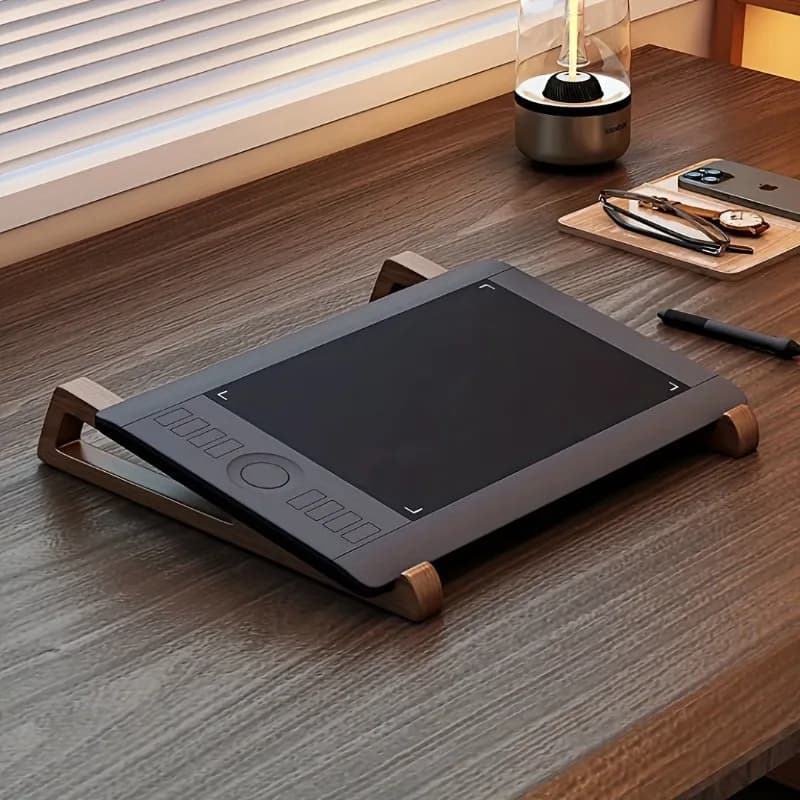 one pairs Wooden Laptop desktop Elevated, Portable desktop Stand, Multifunctional Reading Stand, Wide Base for Stable Support